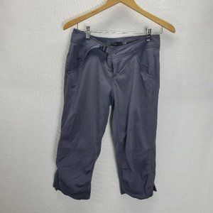 Prana Capri Pants Womens 6 Adjustable Waist Pockets Vented Nylon Outdoors Hiking